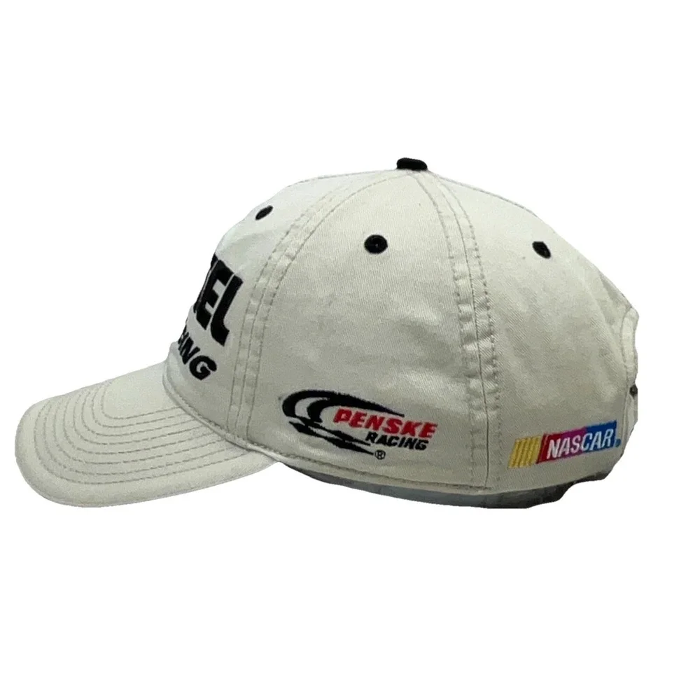 Nascar‎ Hat Cap Strap Back Tan White Ryan Newman Alltel Racing Y2K Dad Baseball